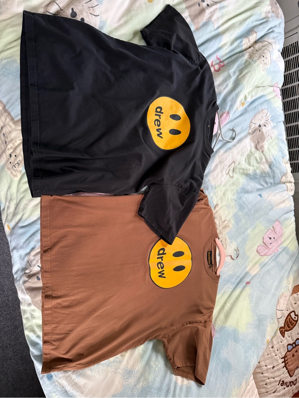 Drew House T Shirts Unisex - Black and Brown